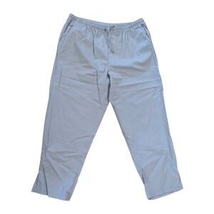 Orvis Pants Women XL Blue Cotton Blend Elastic Waist Casual Straight Leg Pockets